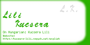 lili kucsera business card